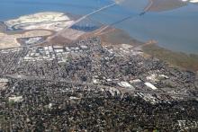 Aerial photo of the Bay Area.