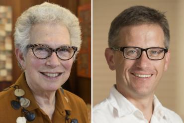 Photo of political science professors Margaret Levi and Rob Reich