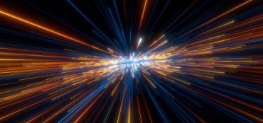 Graphic of light emanating from an exploding star