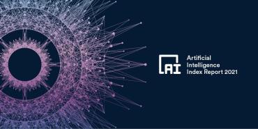 Graphic showing a star-like object with the report title to the right