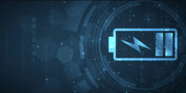 Graphic of a battery charging