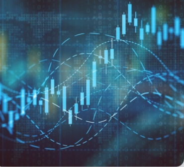 Image of coding in background with different graph lines in forefront