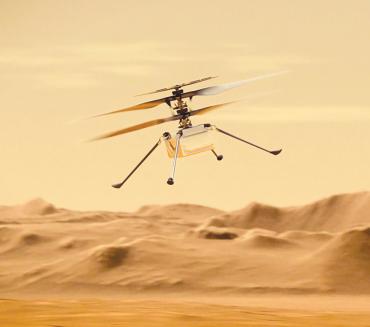 The drone Ingenuity was designed to fly in Mars’s thin atmosphere. (Photo: NASA/JPL/Caltech)