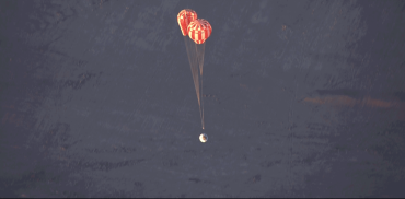 Footage from a successful test of Orion spacecraft parachutes. | Courtesy of NASA