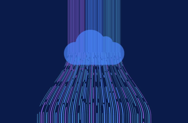 Image showing a cloud with lines falling into it with broken lines on the bottom of cloud