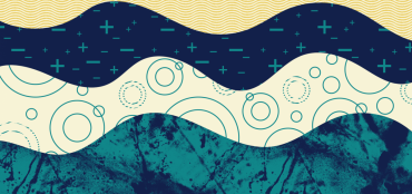 graphic showing 3 series of wavy lines with each having a different pattern