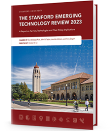 graphic of The Stanford Emerging Technology Review 2023 book